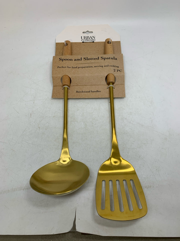 NIP URBAN CUPBOARD SPOON/SLOTTED SPATULA SET.