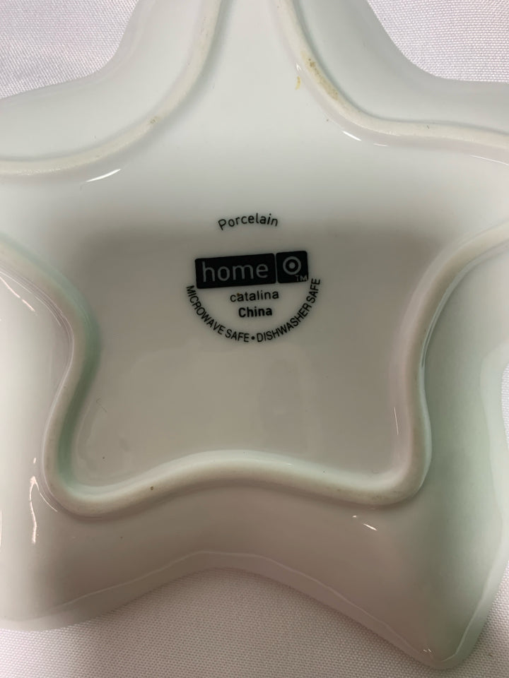 WHITE STARFISH PLATE.