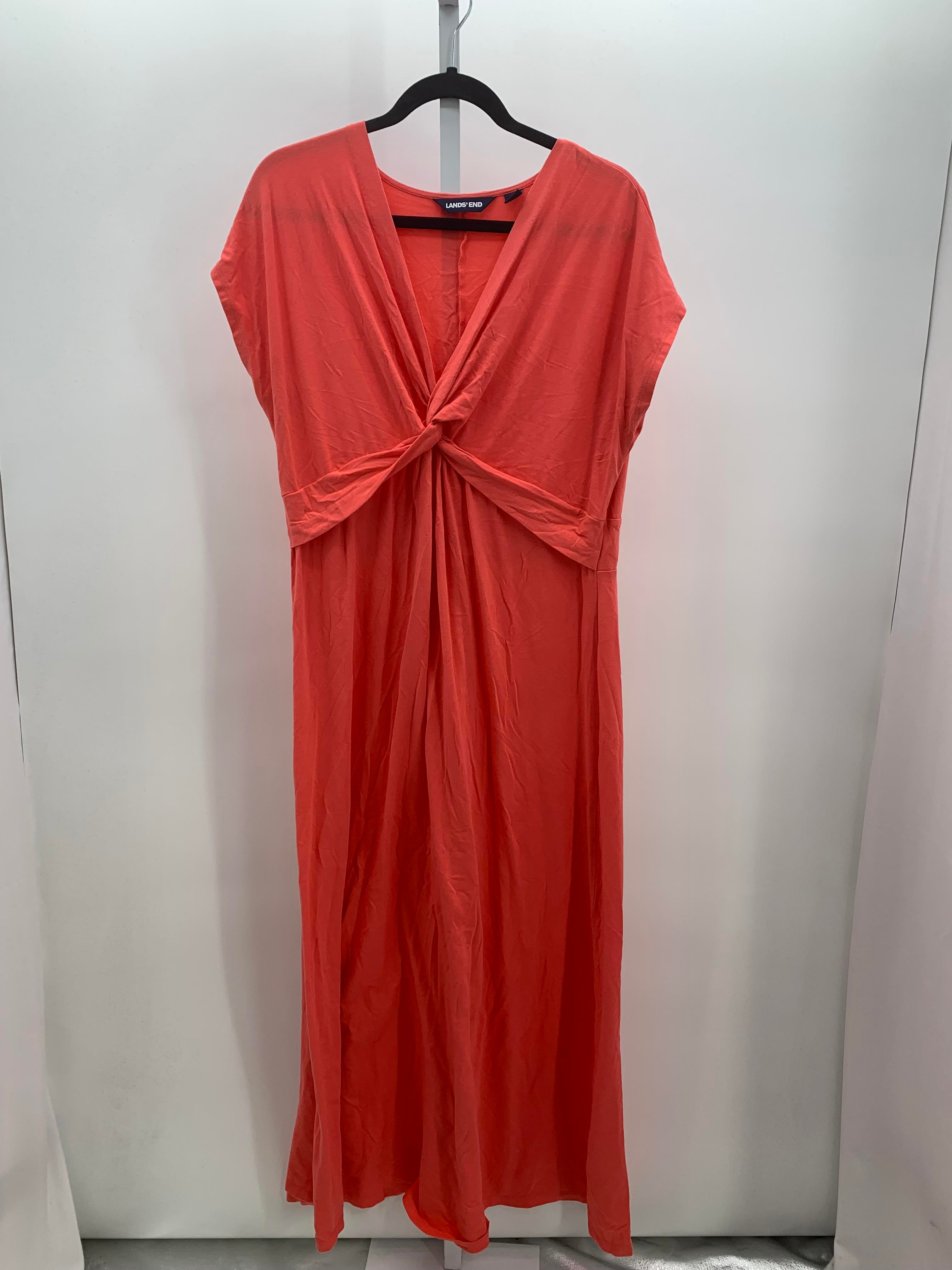 Lands End Size Large Petite Petite Short Sleeve Dress