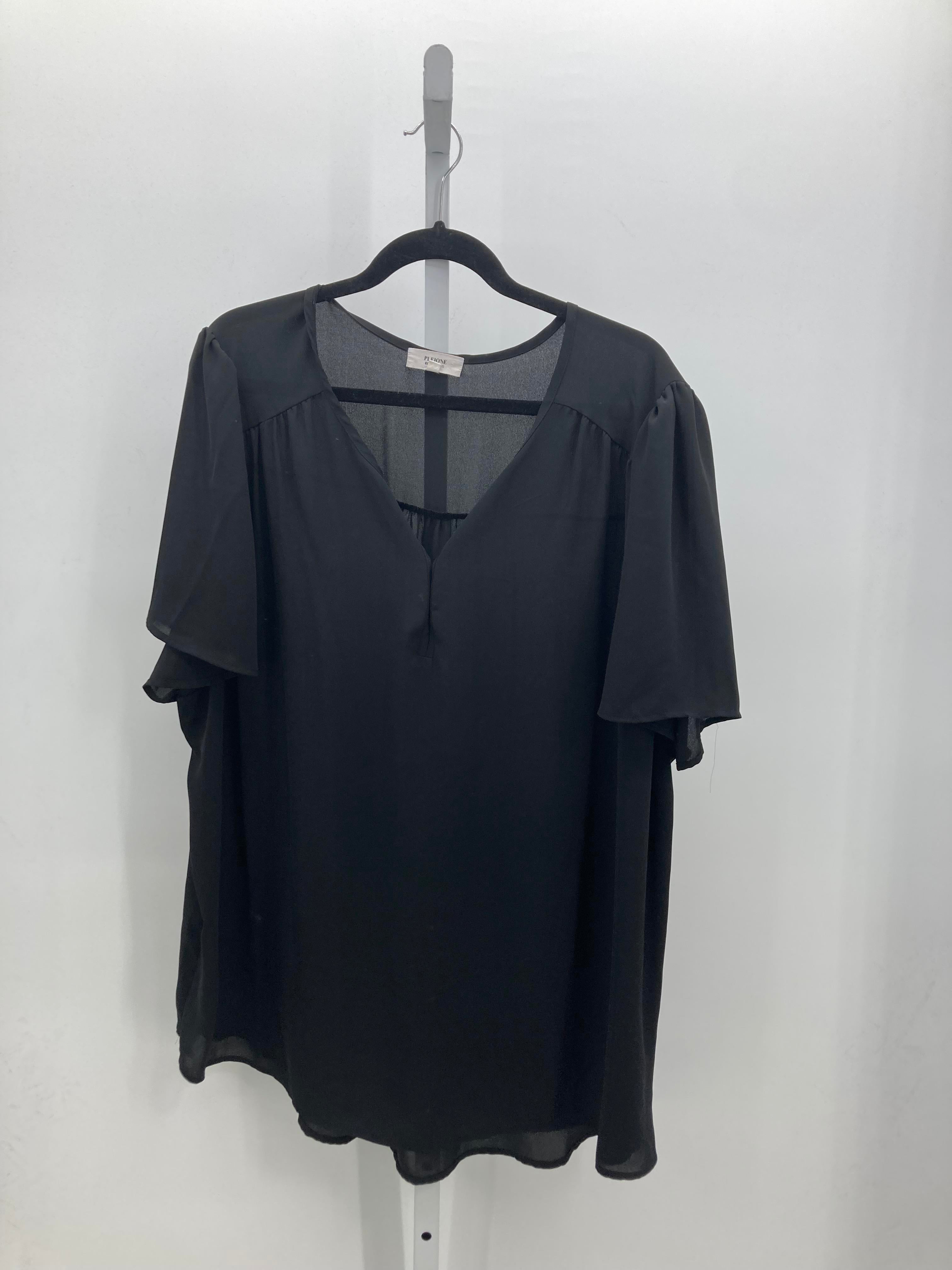 Pleione Size 2X Womens Short Sleeve Shirt