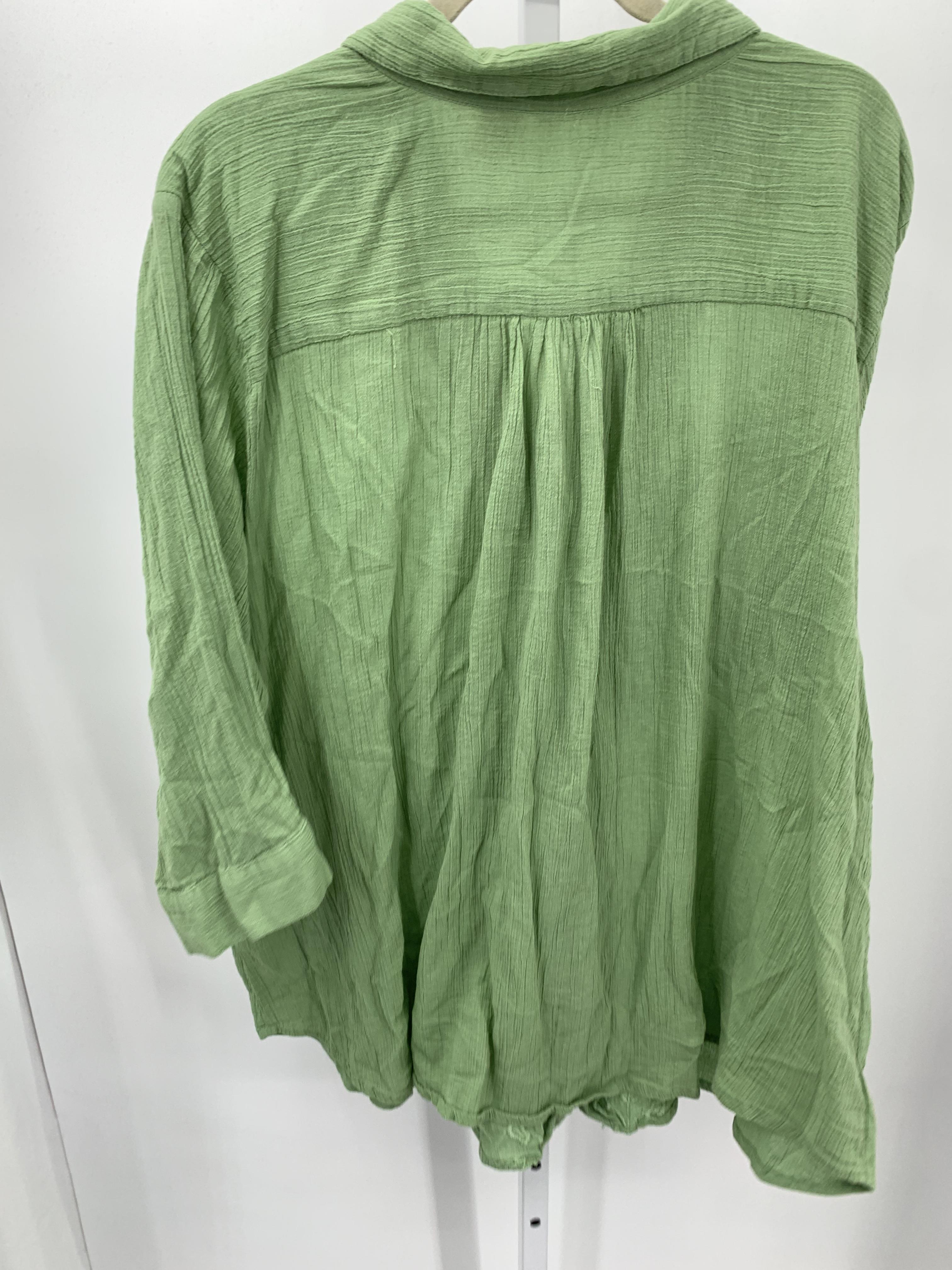 Woman Within Size 3X Womens 3/4 Sleeve Shirt