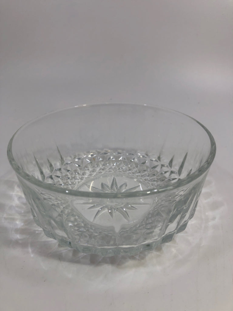 STARBURST CUT GLASS BOWL.