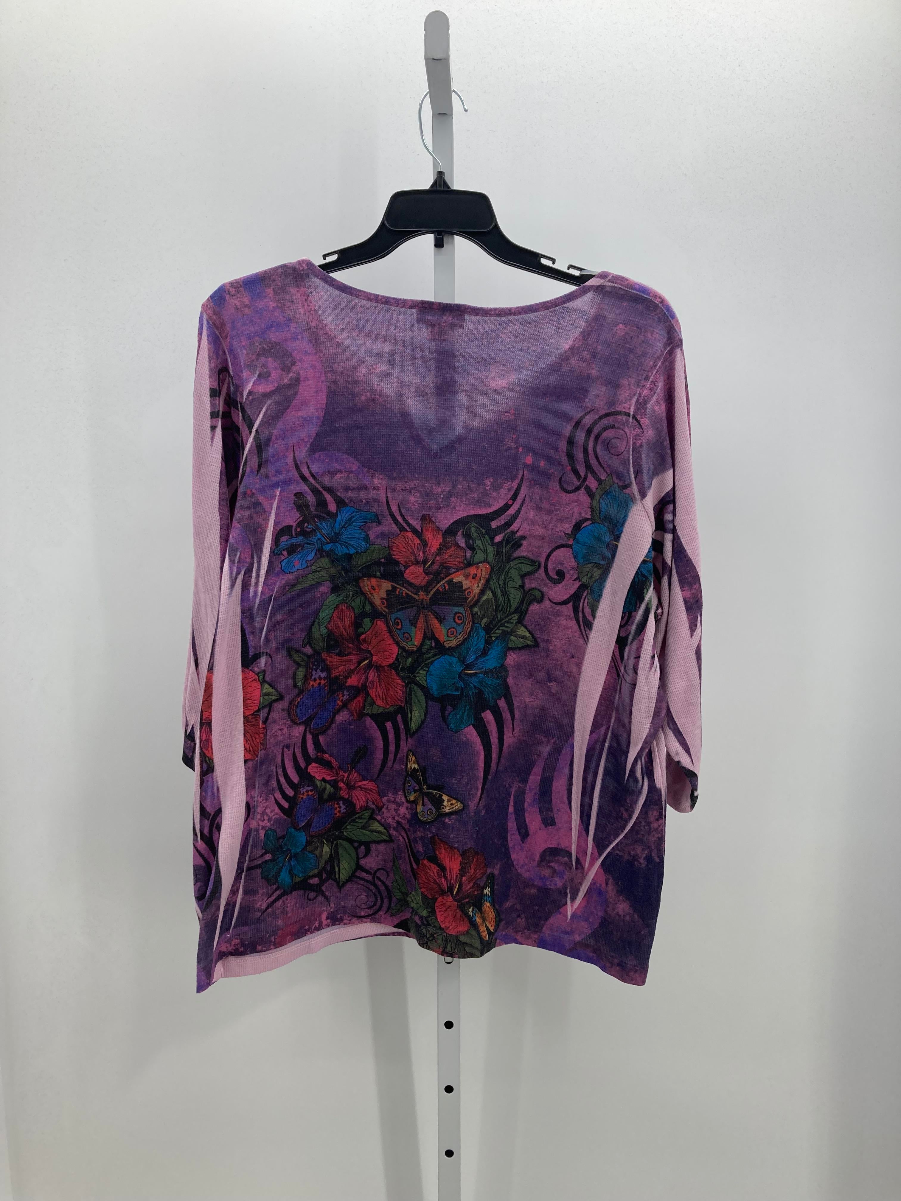 Essentials Size 2X Womens 3/4 Sleeve Shirt