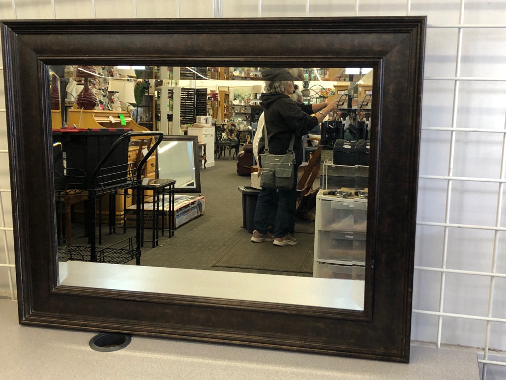 DK WOOD FRAMED MIRROR.