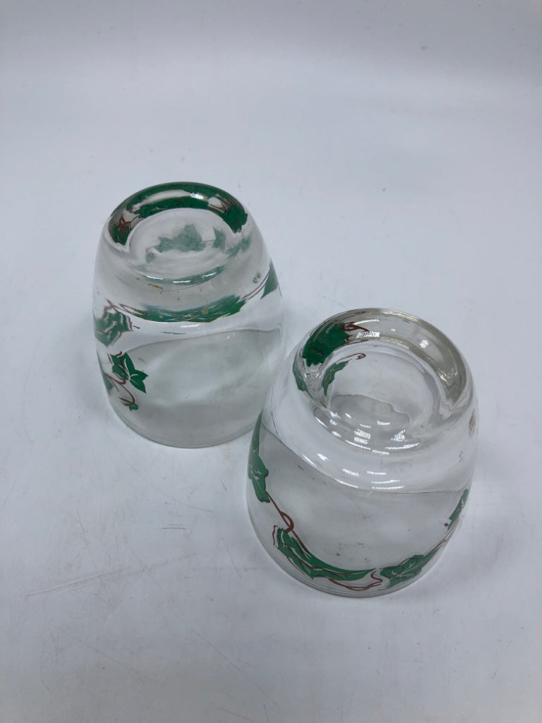 2 VTG IVY GLASSES.