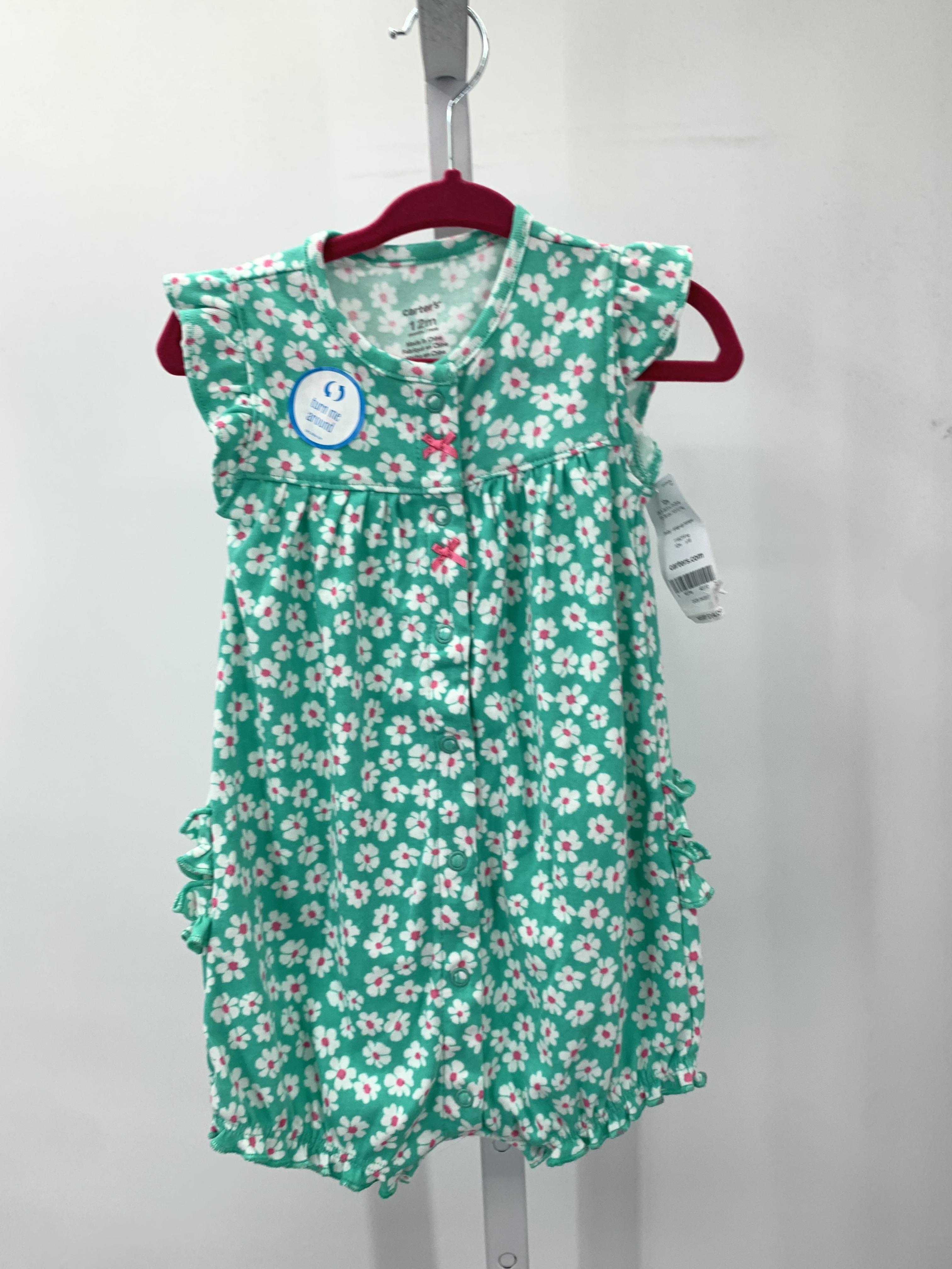 Carters Size 12 Months Girls Short Slv. Romper