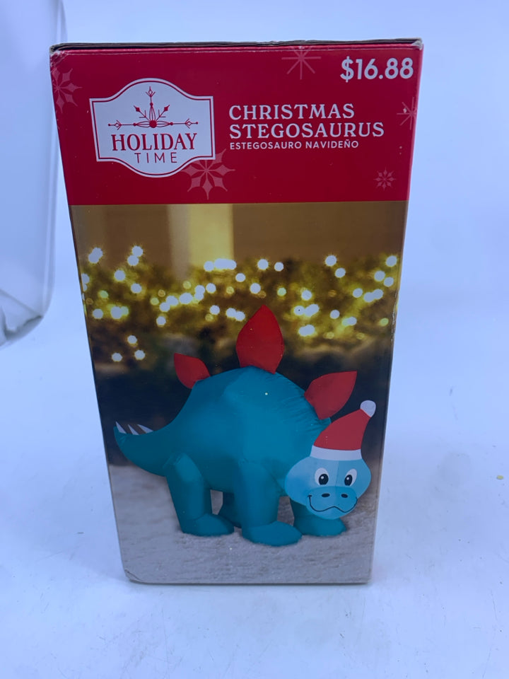 NIB CHRISTMAS STEGOSAURUS INFLATABLE.
