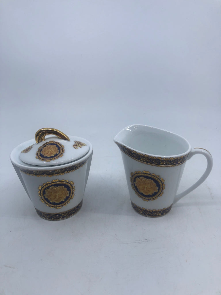 VTG 2PC BACCHUS LIMOGES CREAMER AND SUGAR DISH.