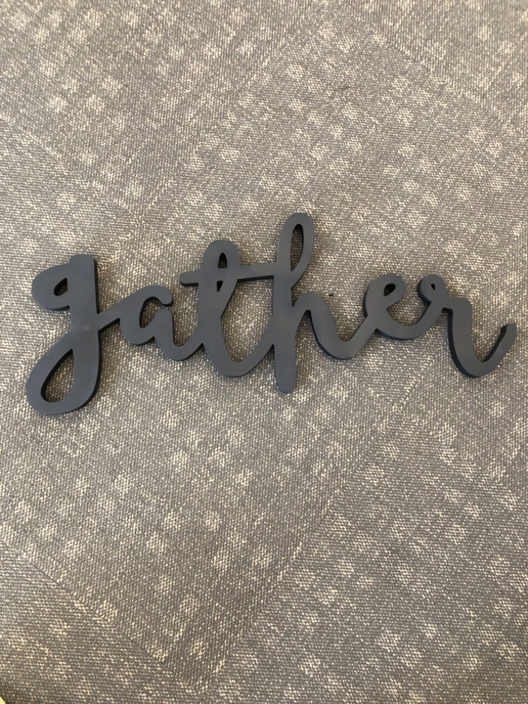 BLACK GATHER WALL HANGING.