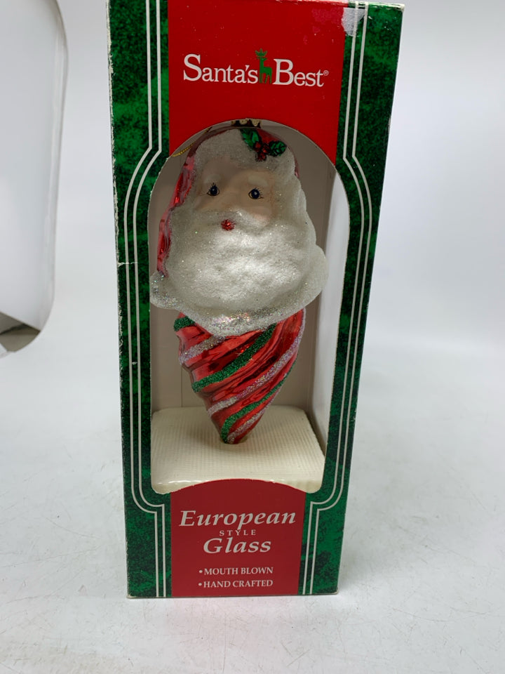 NIB VTG SPARKLE SWIRL SANTA.