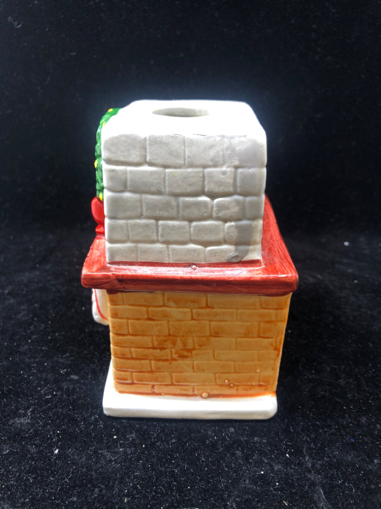 CERAMIC FIREPLACE TEA LIGHT CANDLE HOLDER.