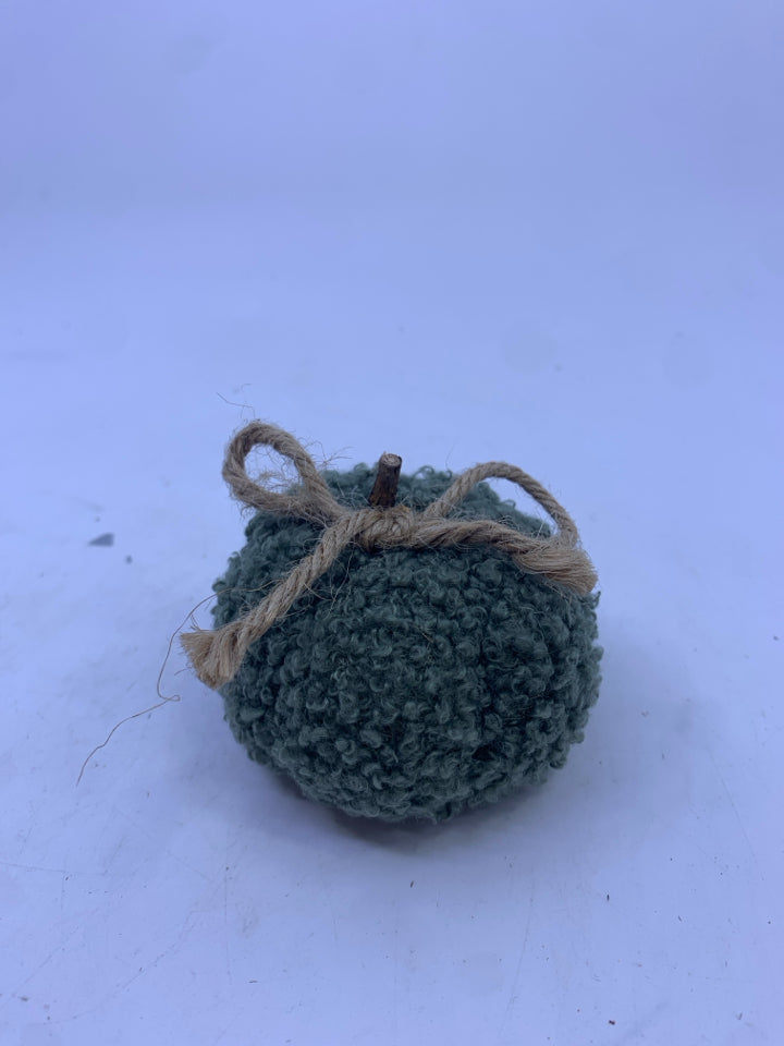 GREEN PLUSH MINI PUMPKIN.