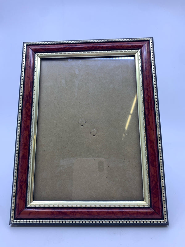 RED AND GOLD PICTURE FRAME.