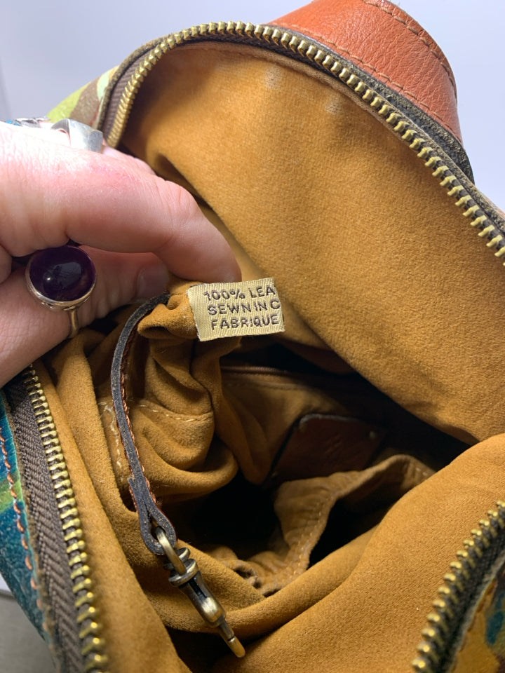 Patricia Nash Marigold Harvest Print Convertible Bag w/ Sleeper Bag