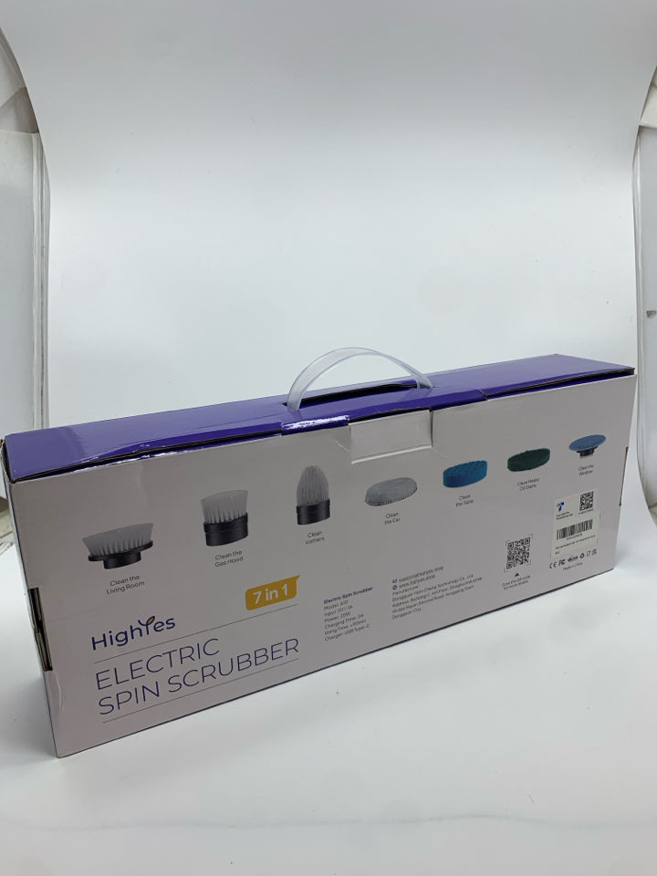 NIB 7-IN-1 ELECTRIC SPIN SCRUBBER.