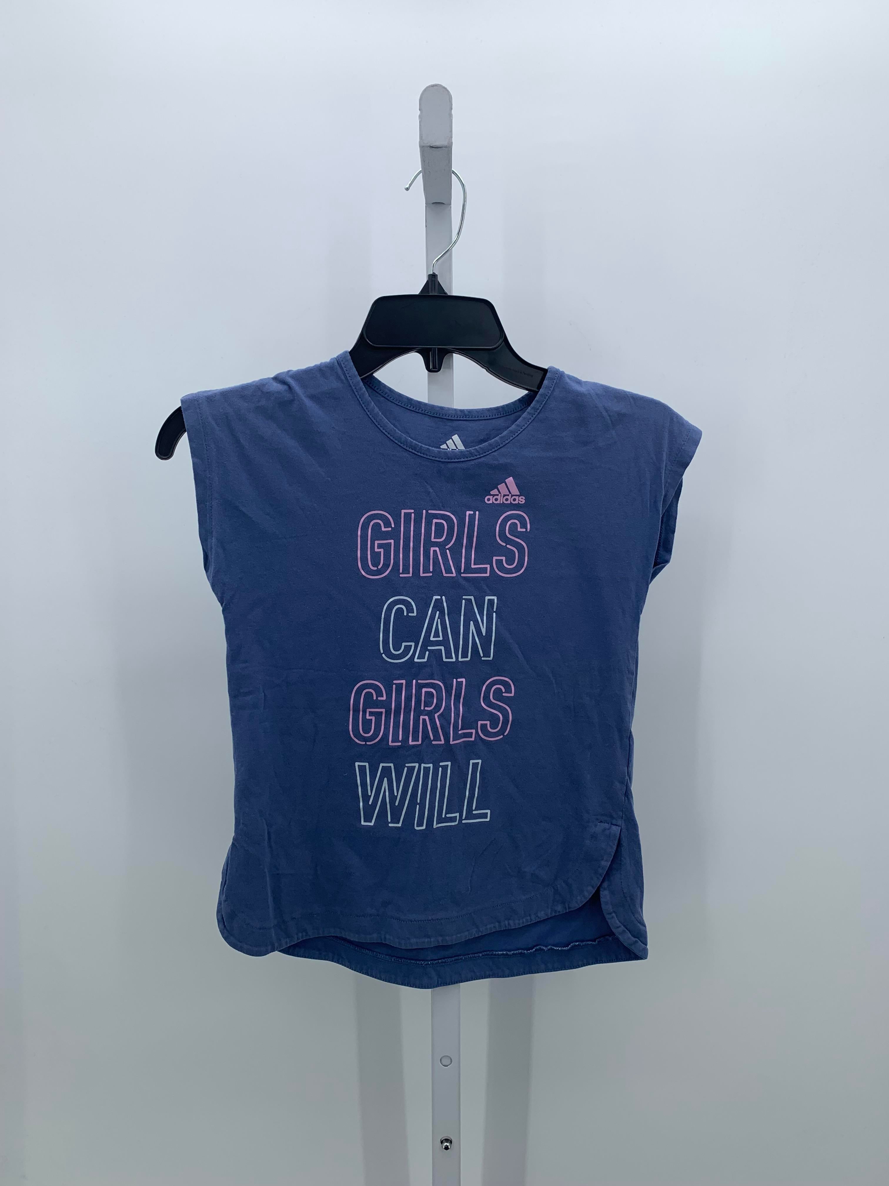 Adidas Size 7-8 Girls Short Sleeve Shirt