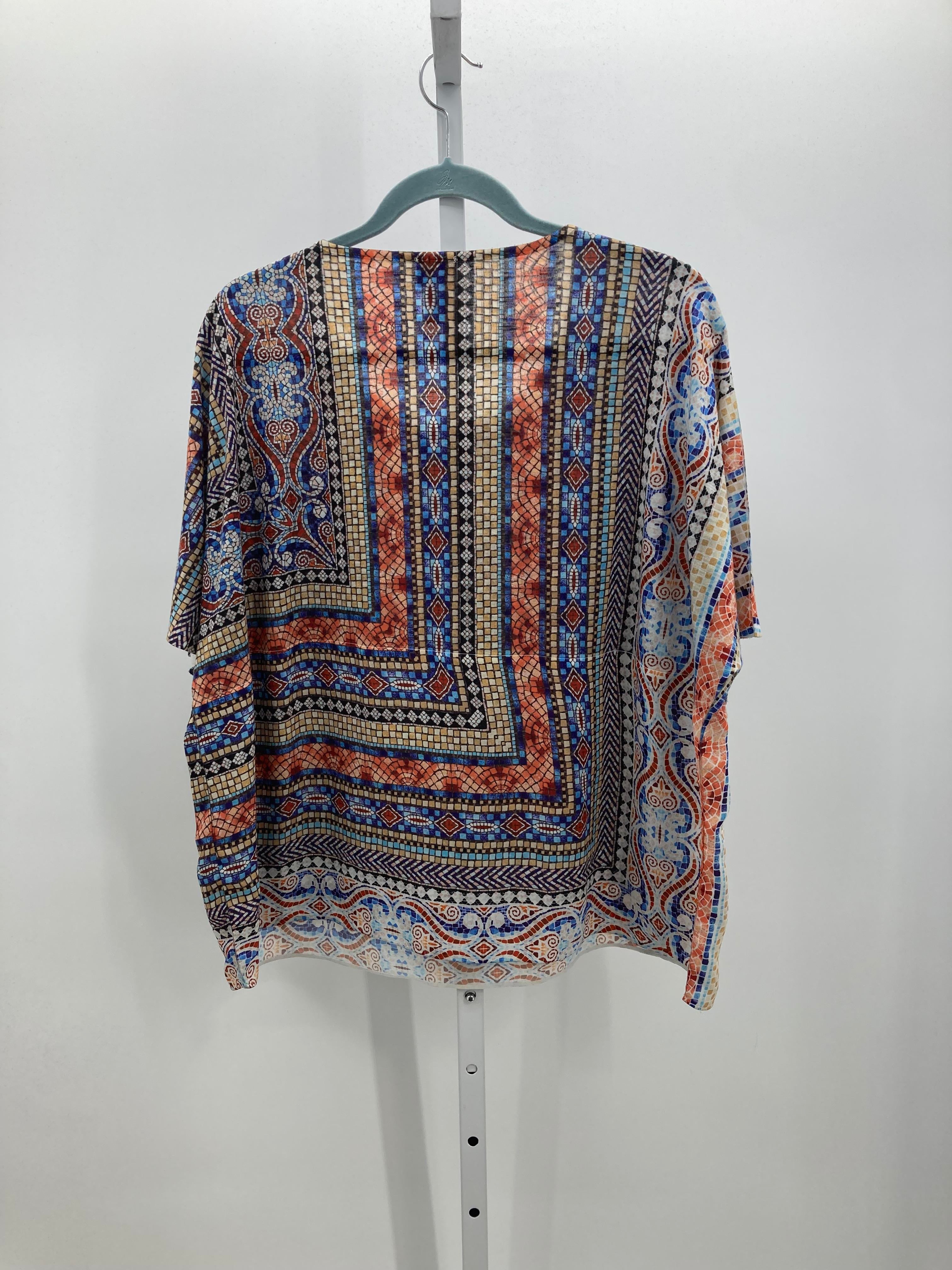 Chico's Size Medium Petite Petite Short Sleeve Shirt
