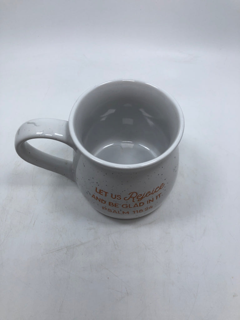 LET US REJOICE MUG.