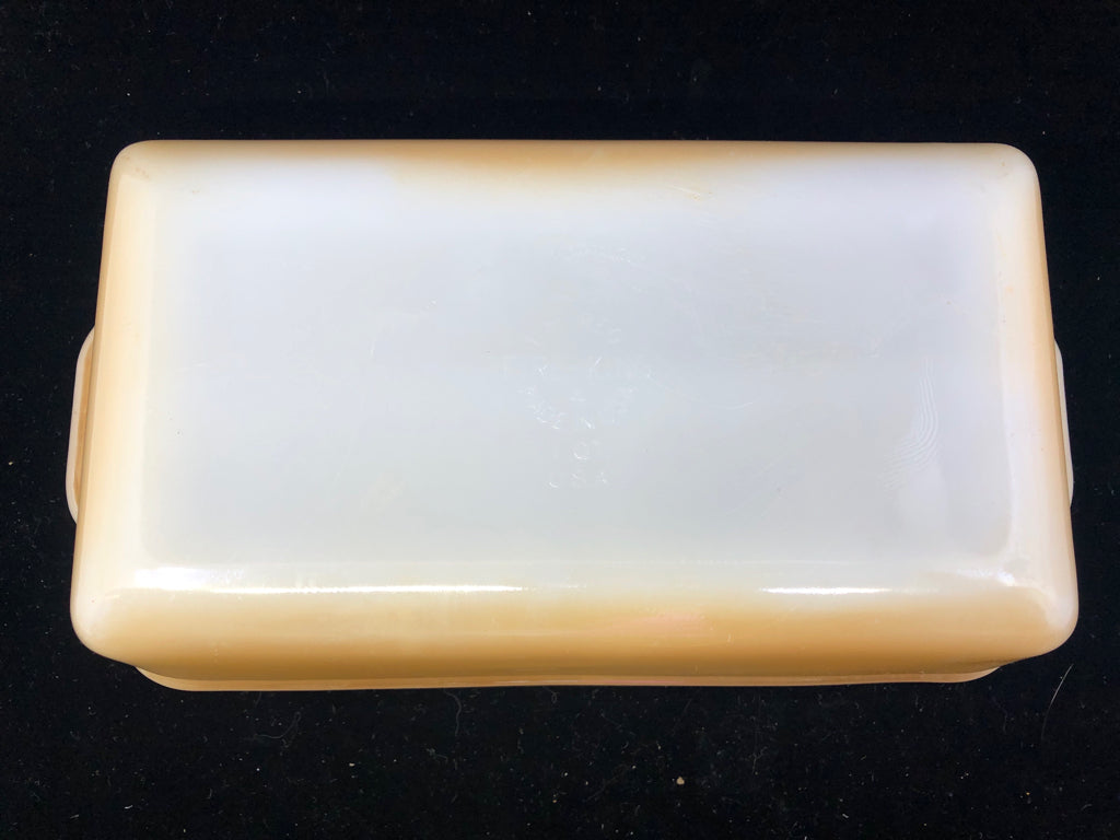 VTG IRIDESCENT ORANGE FIRE KING LOAF PAN.