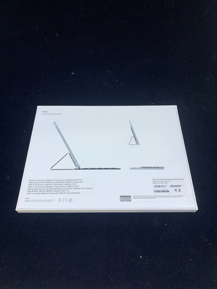 NIB APPLE IPAD SMART KEYBOARD- IPAD 7TH GEN, IPAD AIR 3RD GEN, IPAD PRO.