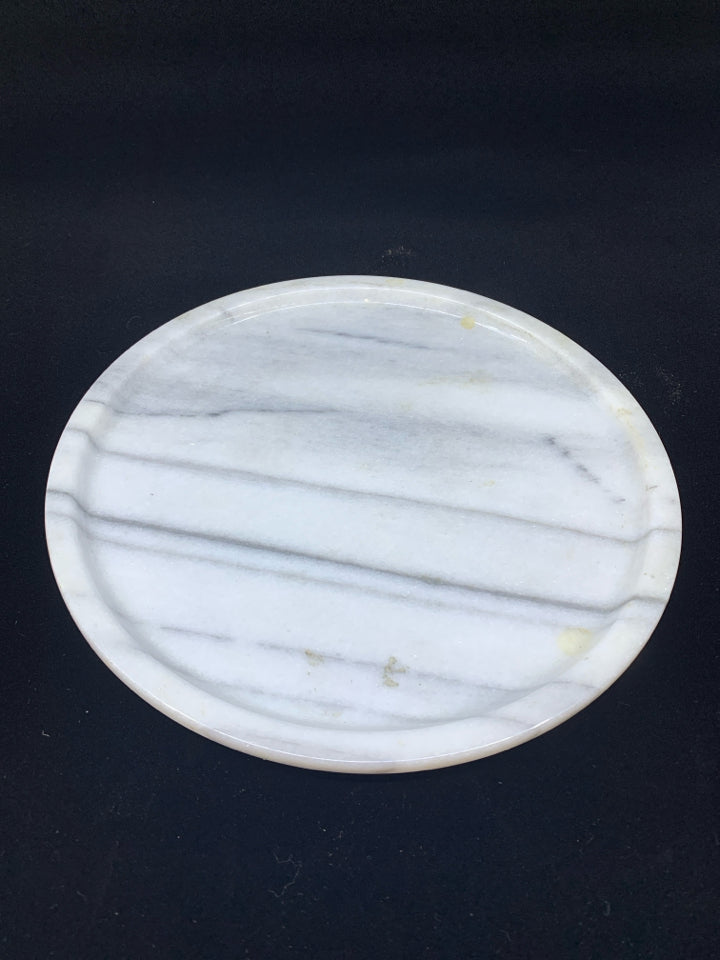 ROUND MARBLE SERVING TRAY.