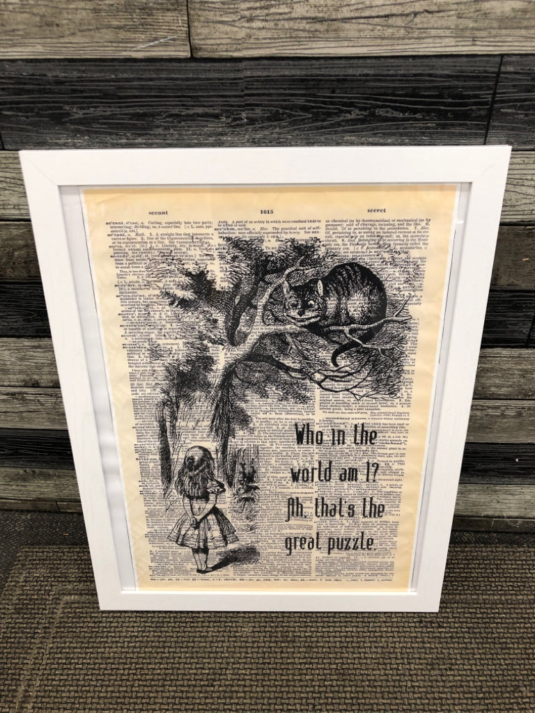 ALICE IN WONDERLAND FRAMED PRINT.