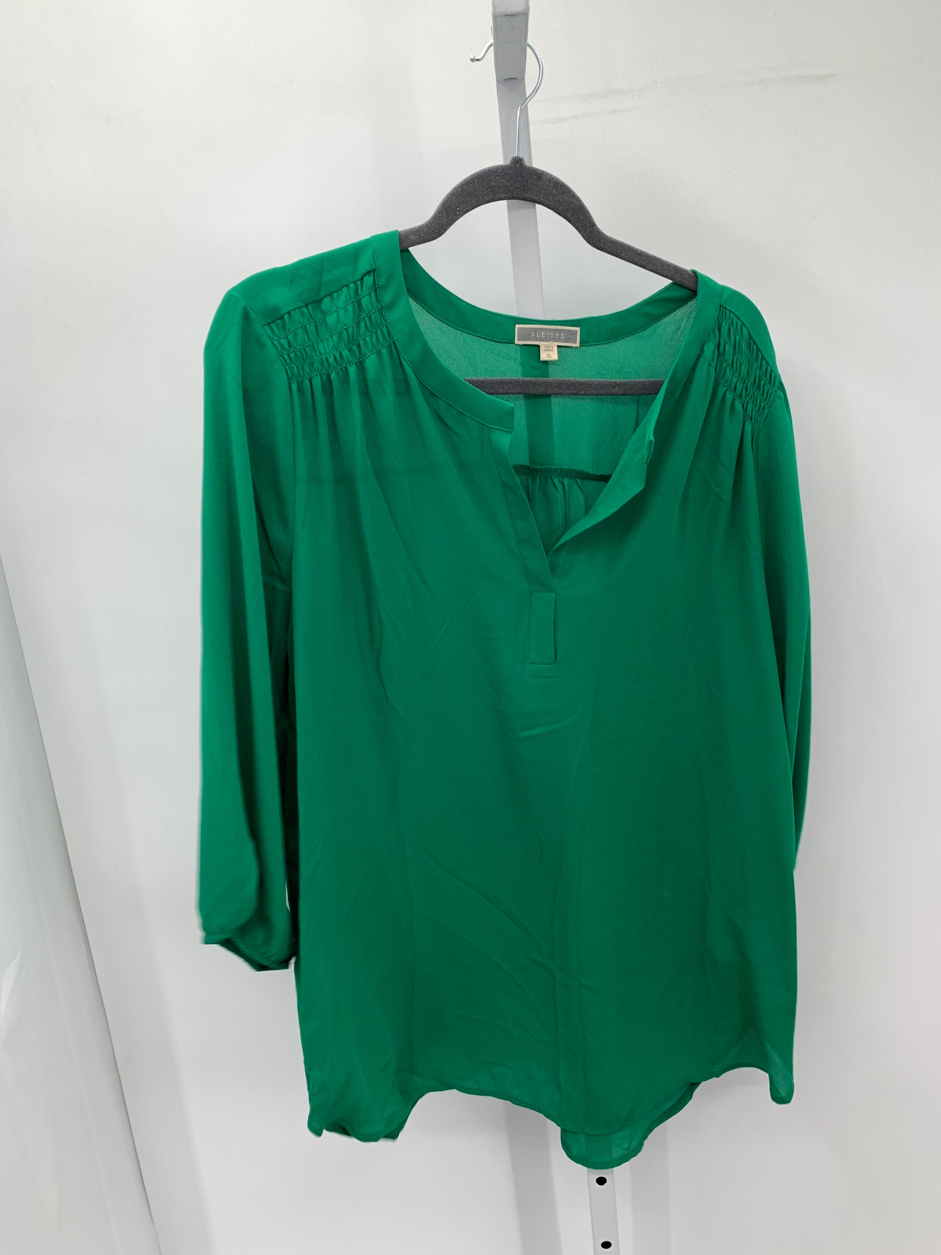Pleione Size Extra Large Misses 3/4 Sleeve Shirt