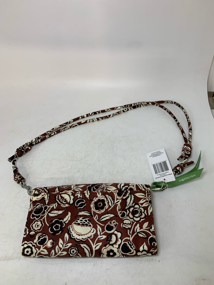 Vera Bradley Wildwood Wallet Crossbody in Bubbly Flowers Cinnamon- NWT
