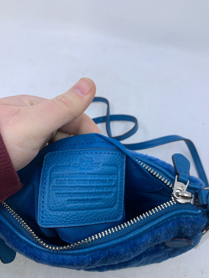 Coach Small Rhyder Prochette in Shearling- New Without Tags