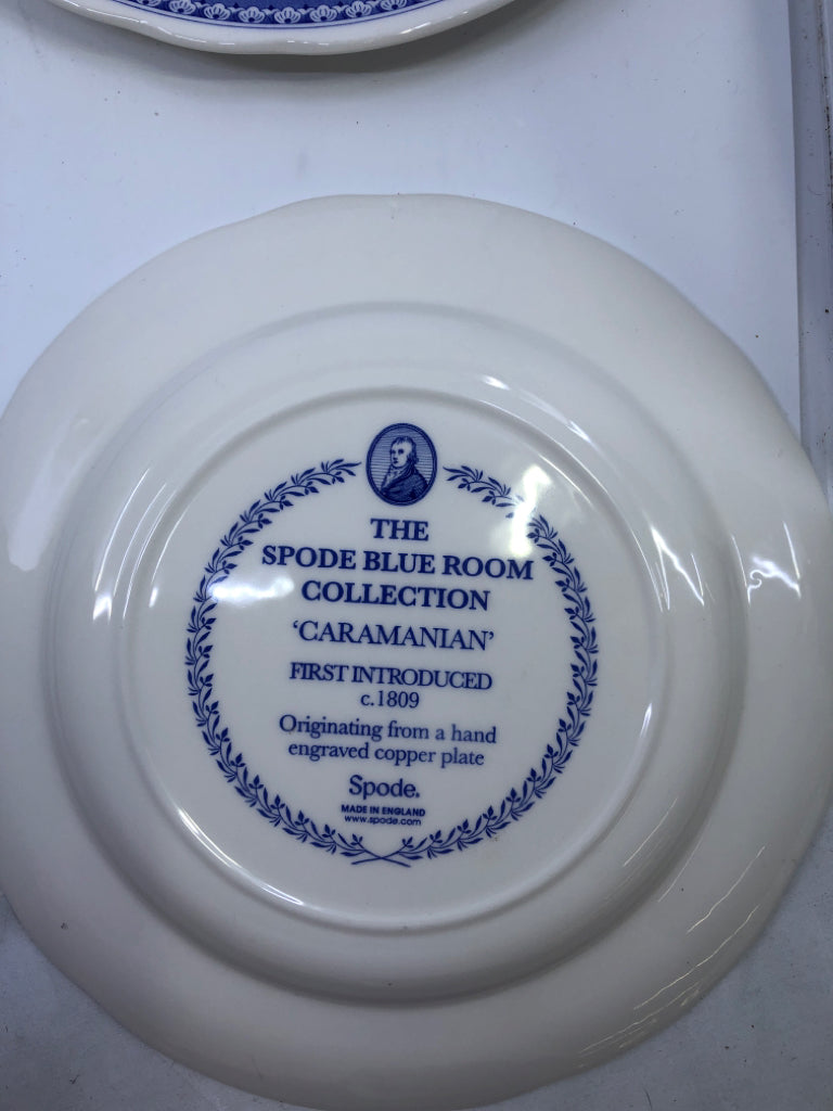5 SPODE BLUE ROOM COLLECTION DINNER PLATE SET.