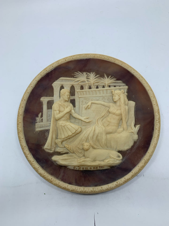 ANTHONY & CLEOPATRA EMBOSSED PLATE.