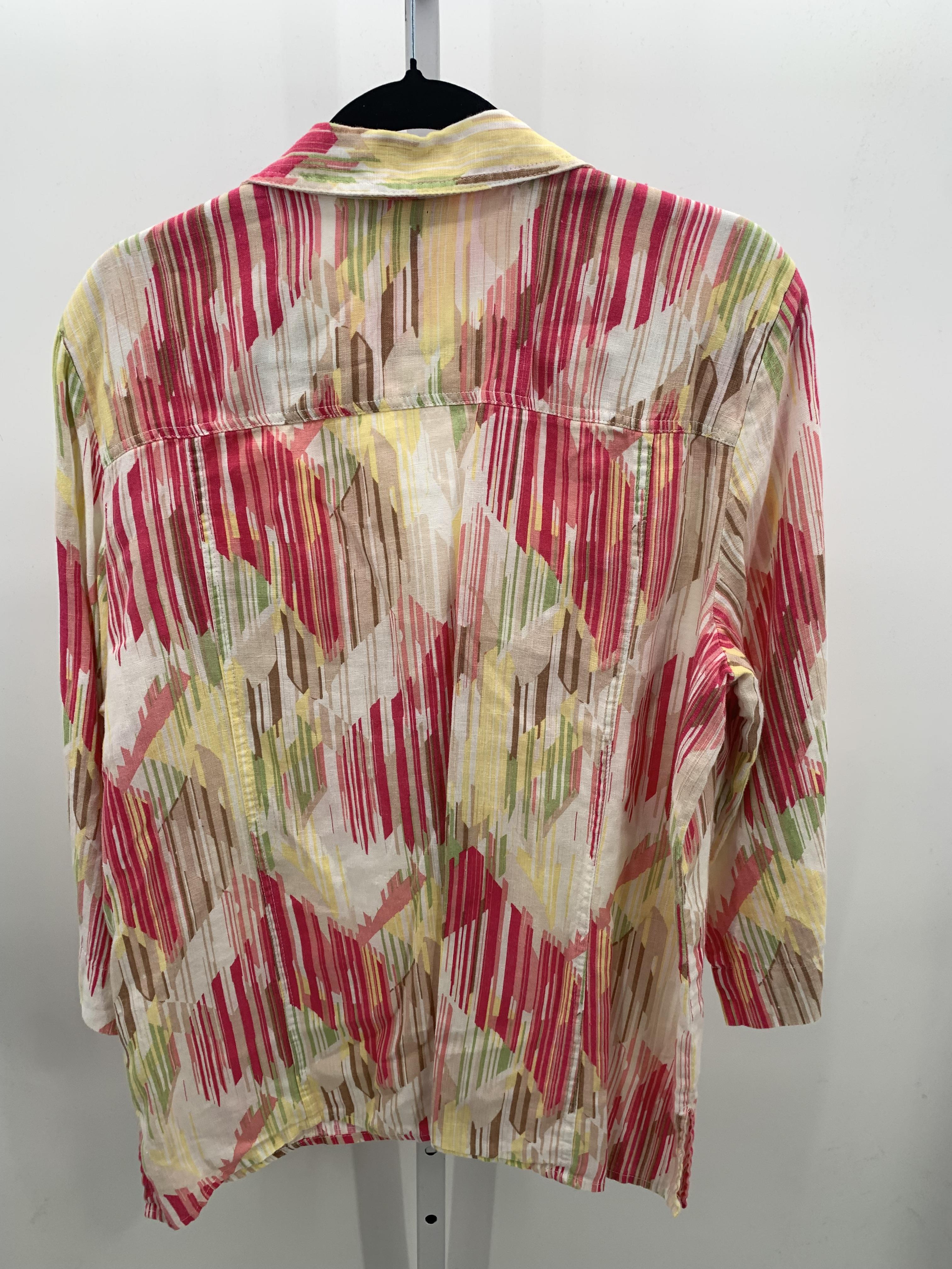 JM Collection Size 18 Misses 3/4 Sleeve Shirt