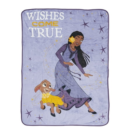 Wish Kids Throw  46 X 60  Microfiber  Purple  Disney -