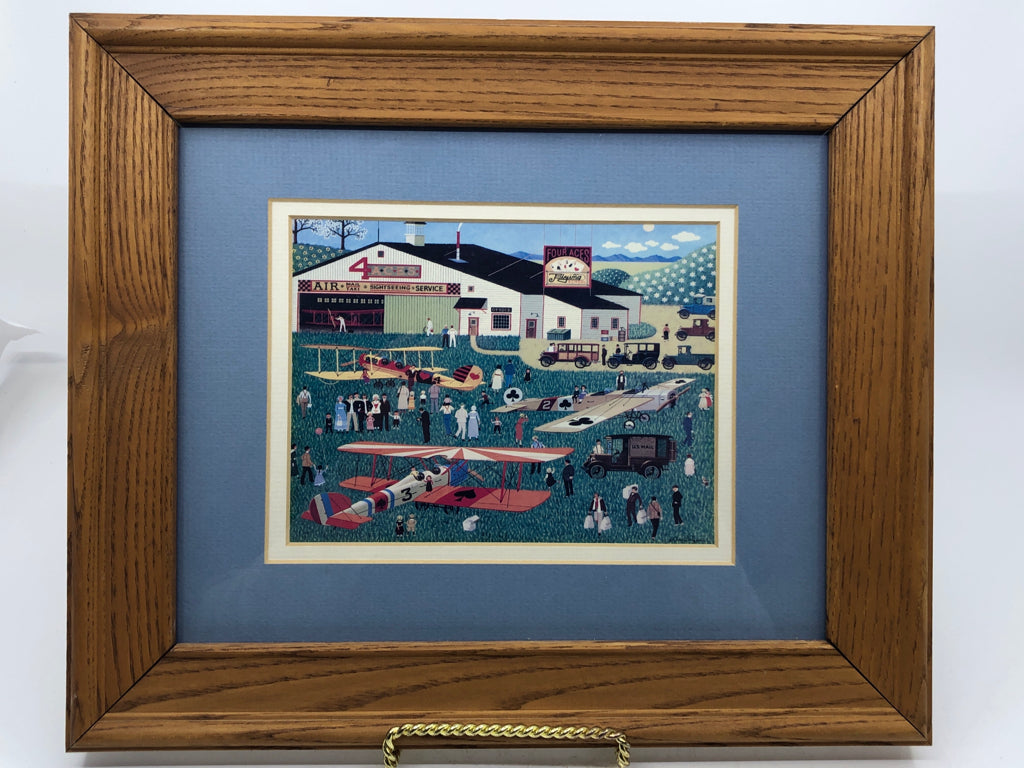 AVIATION THEMED PRINT IN WOOD FRAME 12.