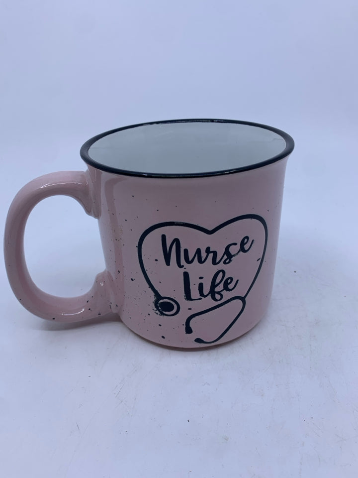 PINK NURSE LIFE MUG.