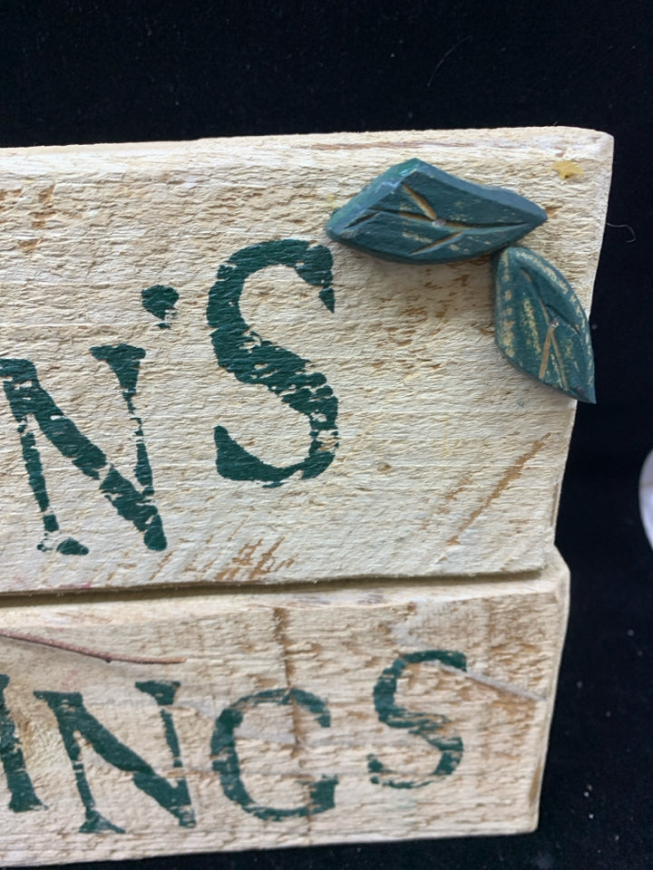 "SEASON'S BLESSINGS" DISTRESSED WOOD SIGN.