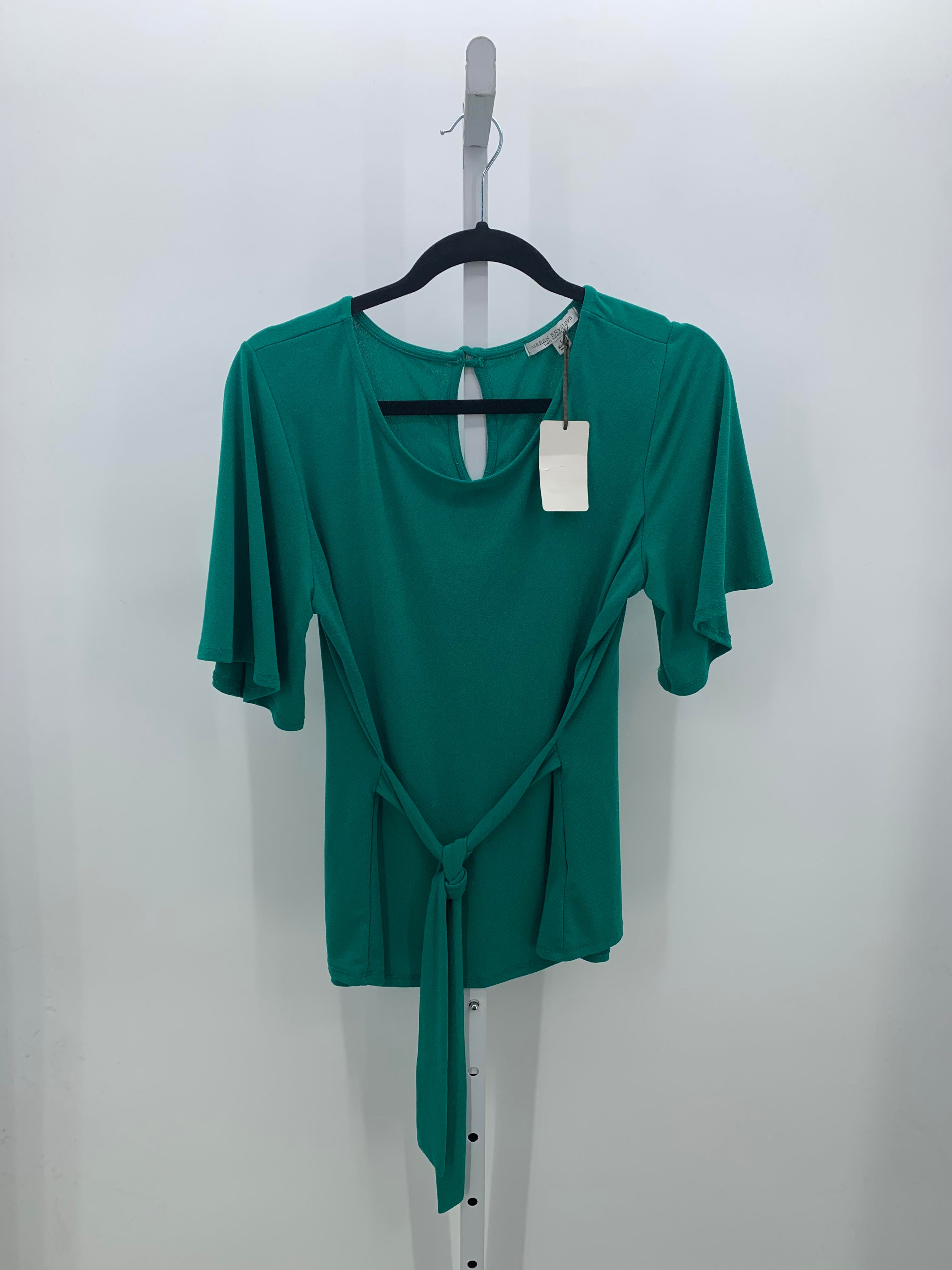 Green Envelope Size Large Misses Short Sleeve Shirt