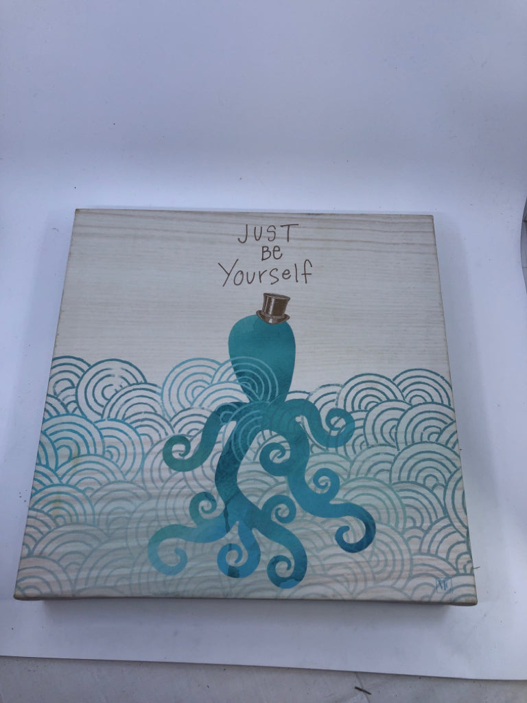 JUST BE YOURSELF CANVAS WALL ART.