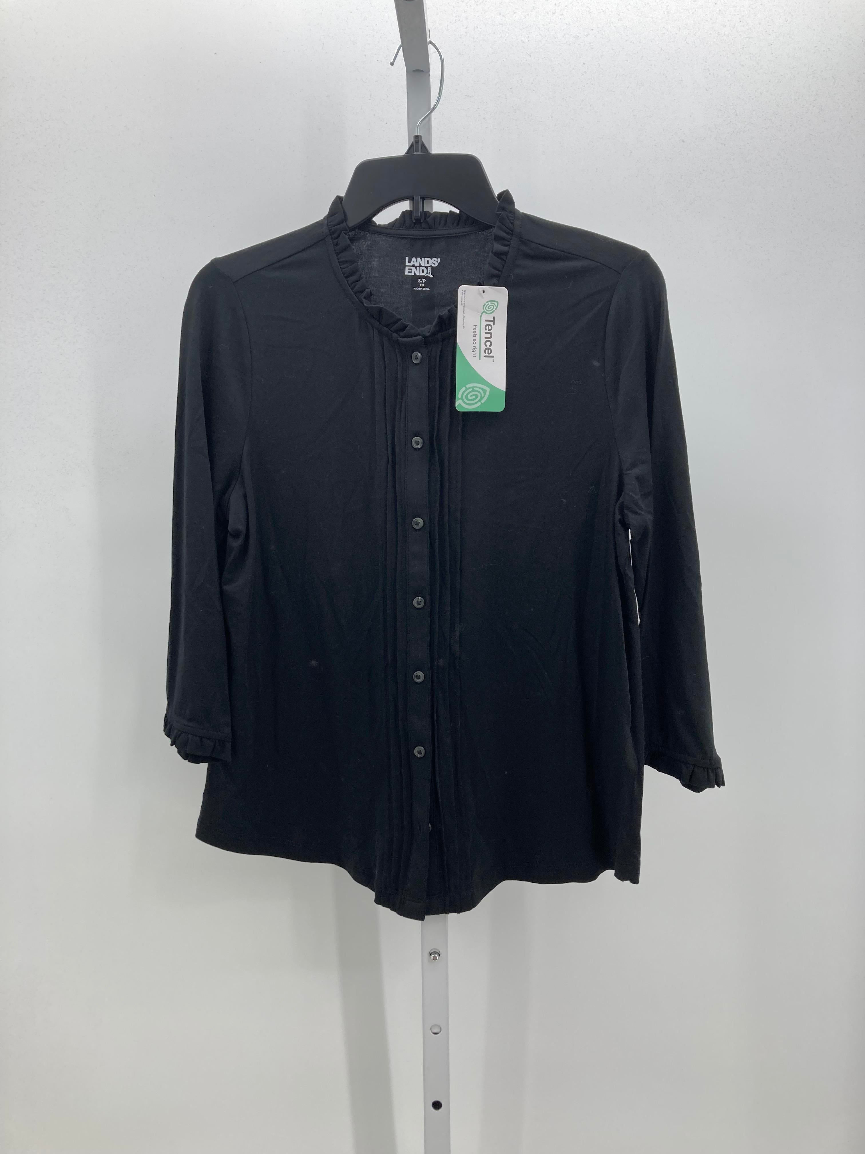 Lands End Size Small Misses 3/4 Sleeve Shirt