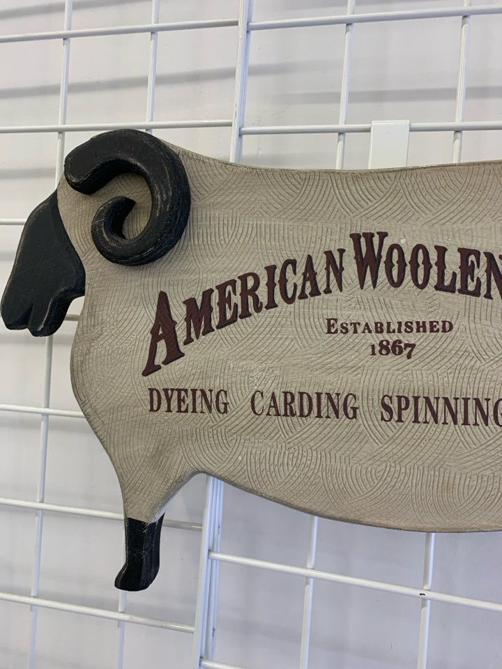WOOD SHEEP AMERICAN MILLS WALL ART.