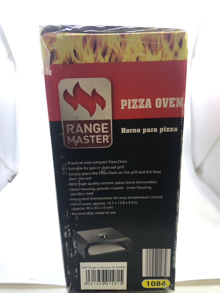 NIB RANGEMASTER GRILL TOP PIZZA OVEN.