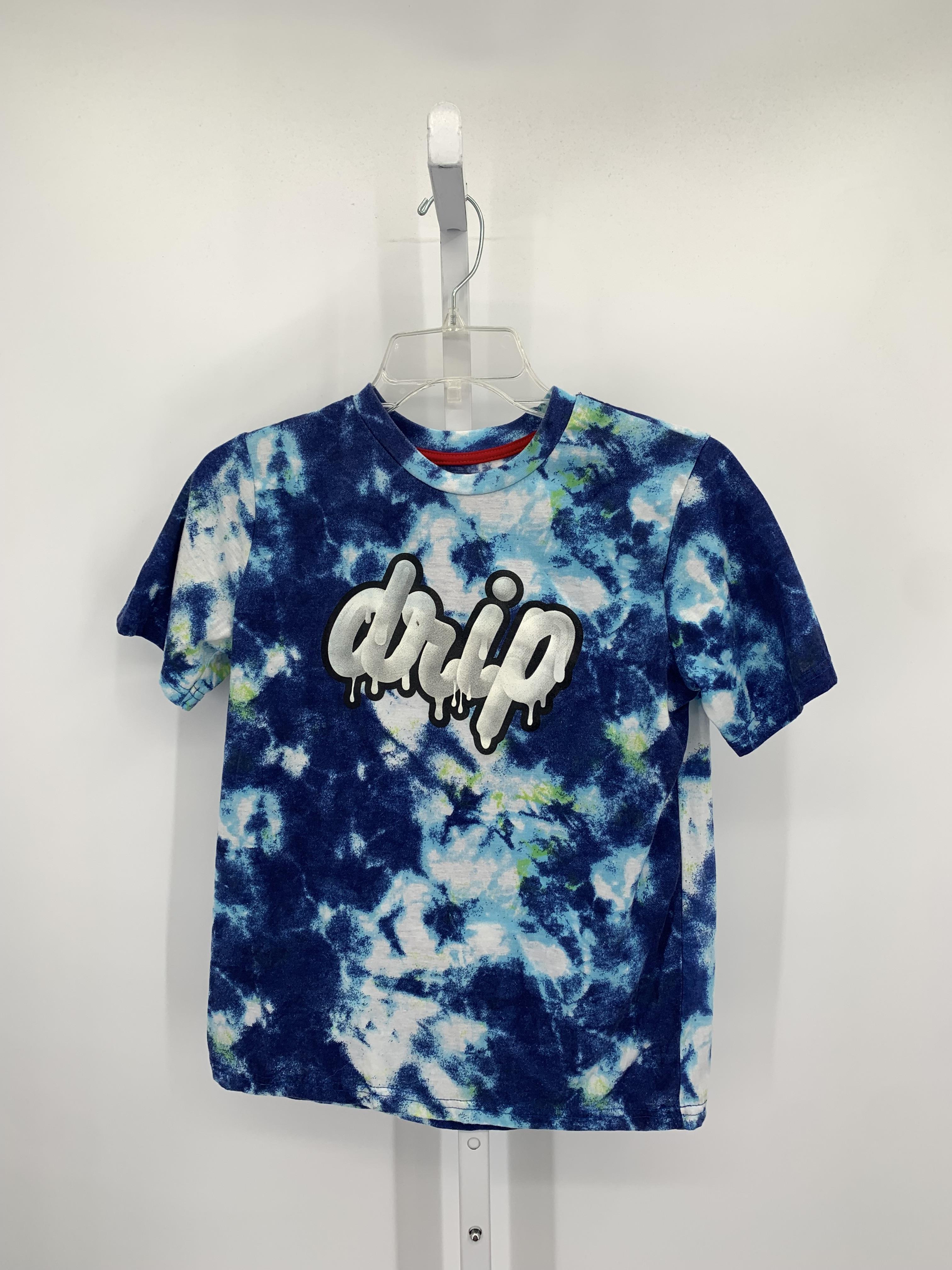 DRIP BLUE WHITE LOGO TEE