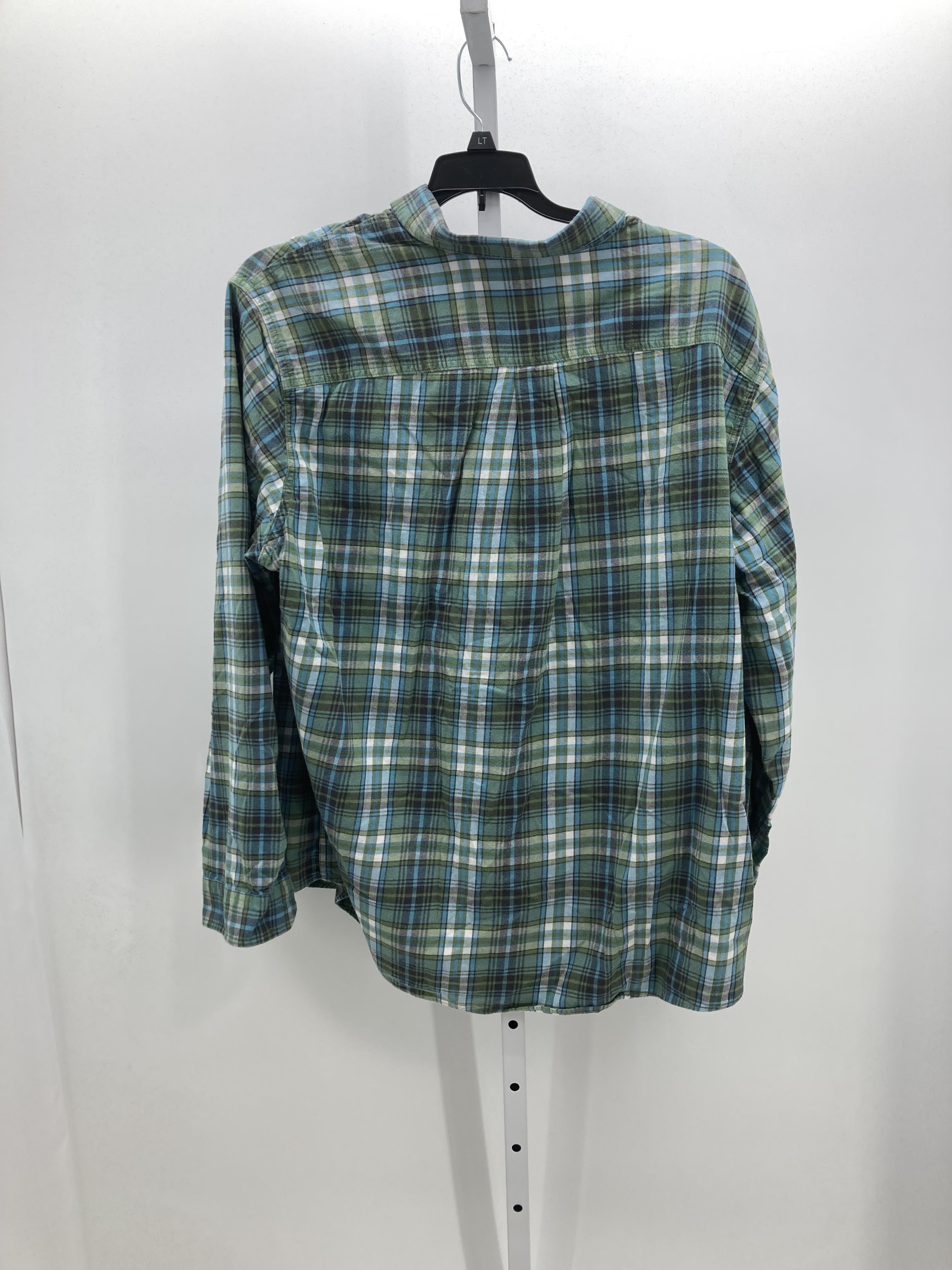 BLUE PLAID BTN DOWN