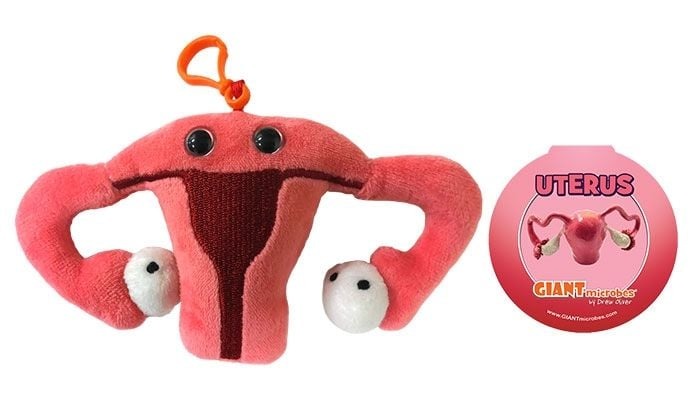 NEW GIANT Microbes Uterus Keychain