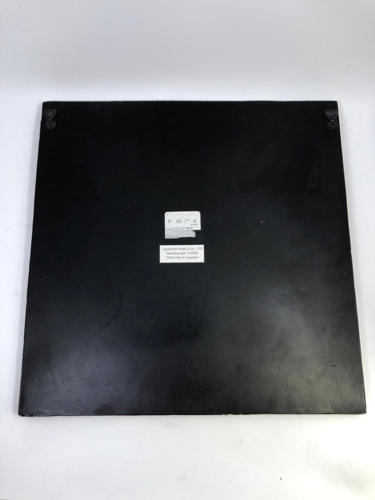 MOSAIC MIRROR W/ TRIANGULAR TILES ON BORDER.