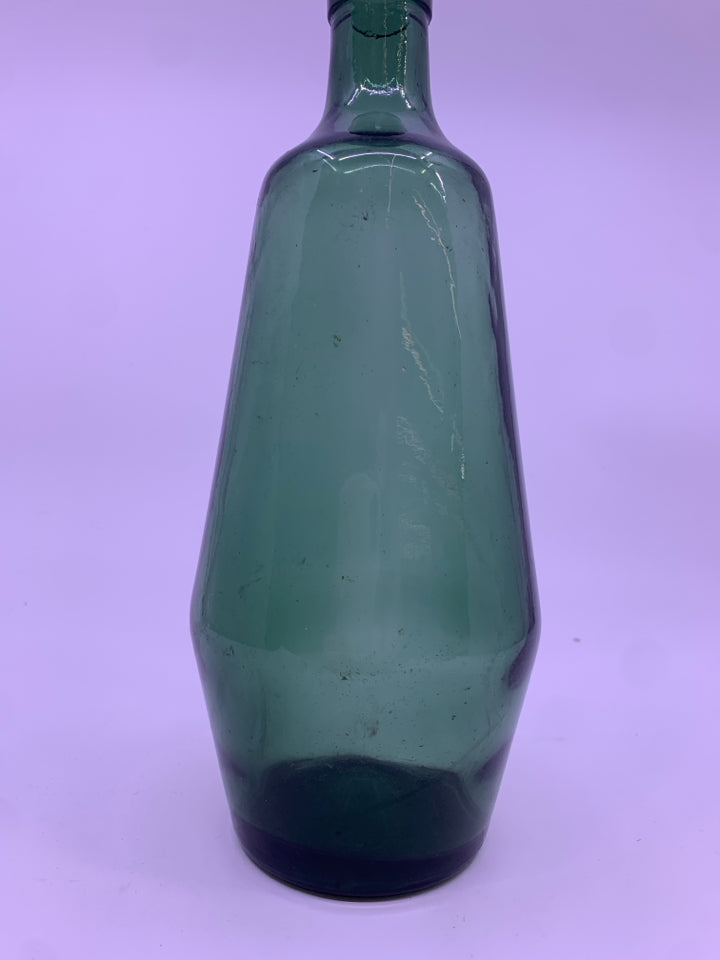 GREEN GLASS BOTTLE.