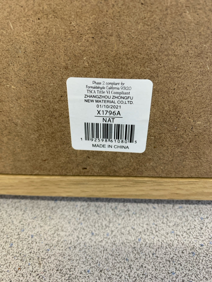 BLESSED WHITE WOOD BROWN FRAME WALL ART.