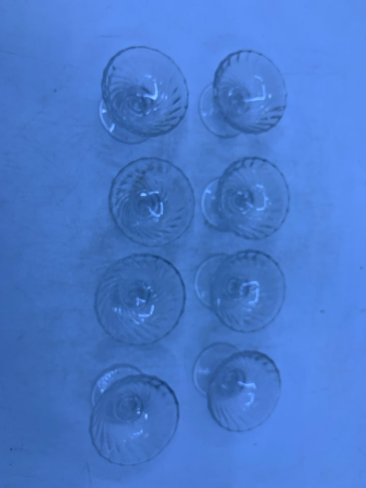 8 MINI FOOTED SERVERS/ SALT CELLARS.