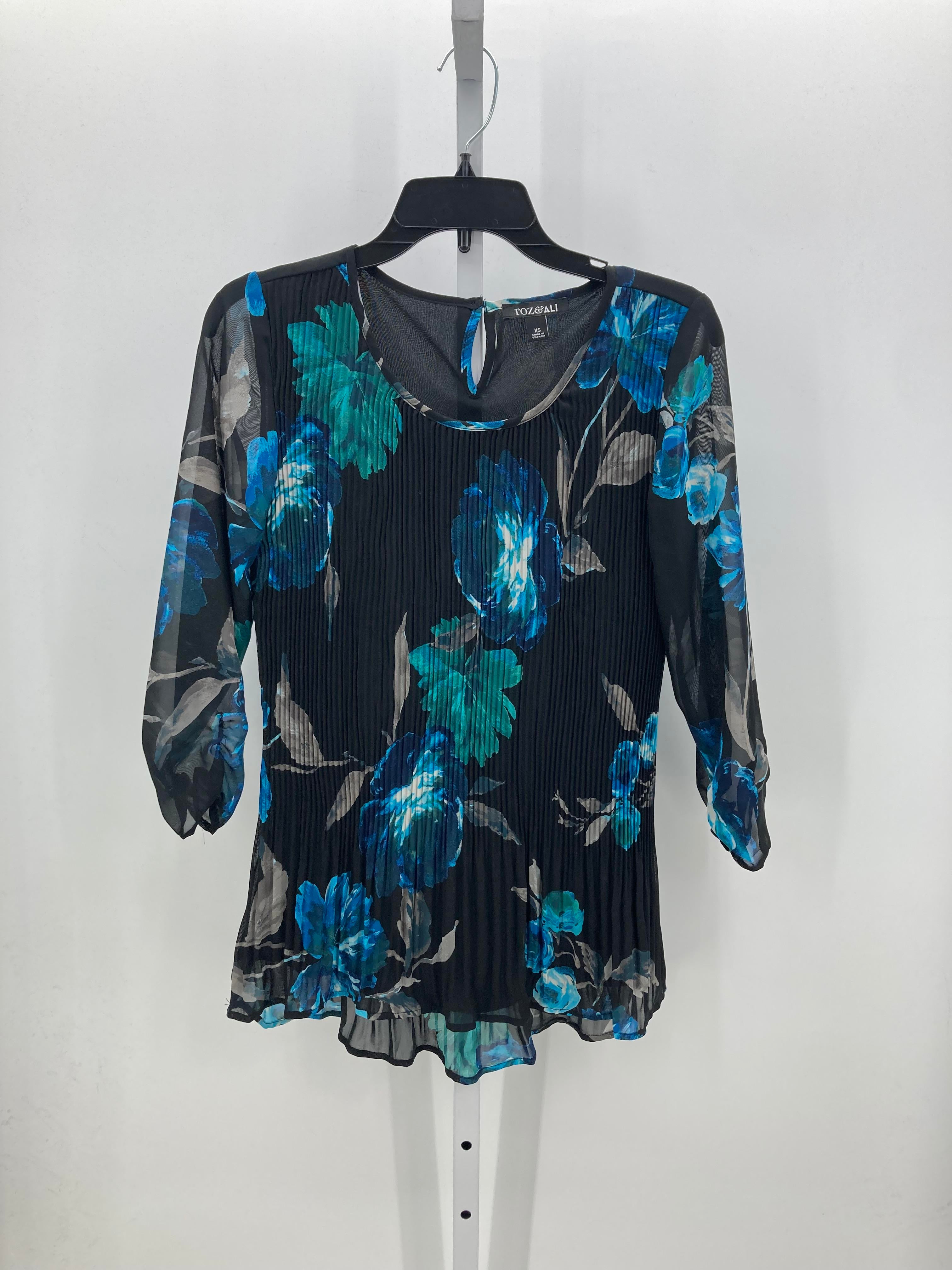 Roz & Ali Size X Small Misses 3/4 Sleeve Shirt