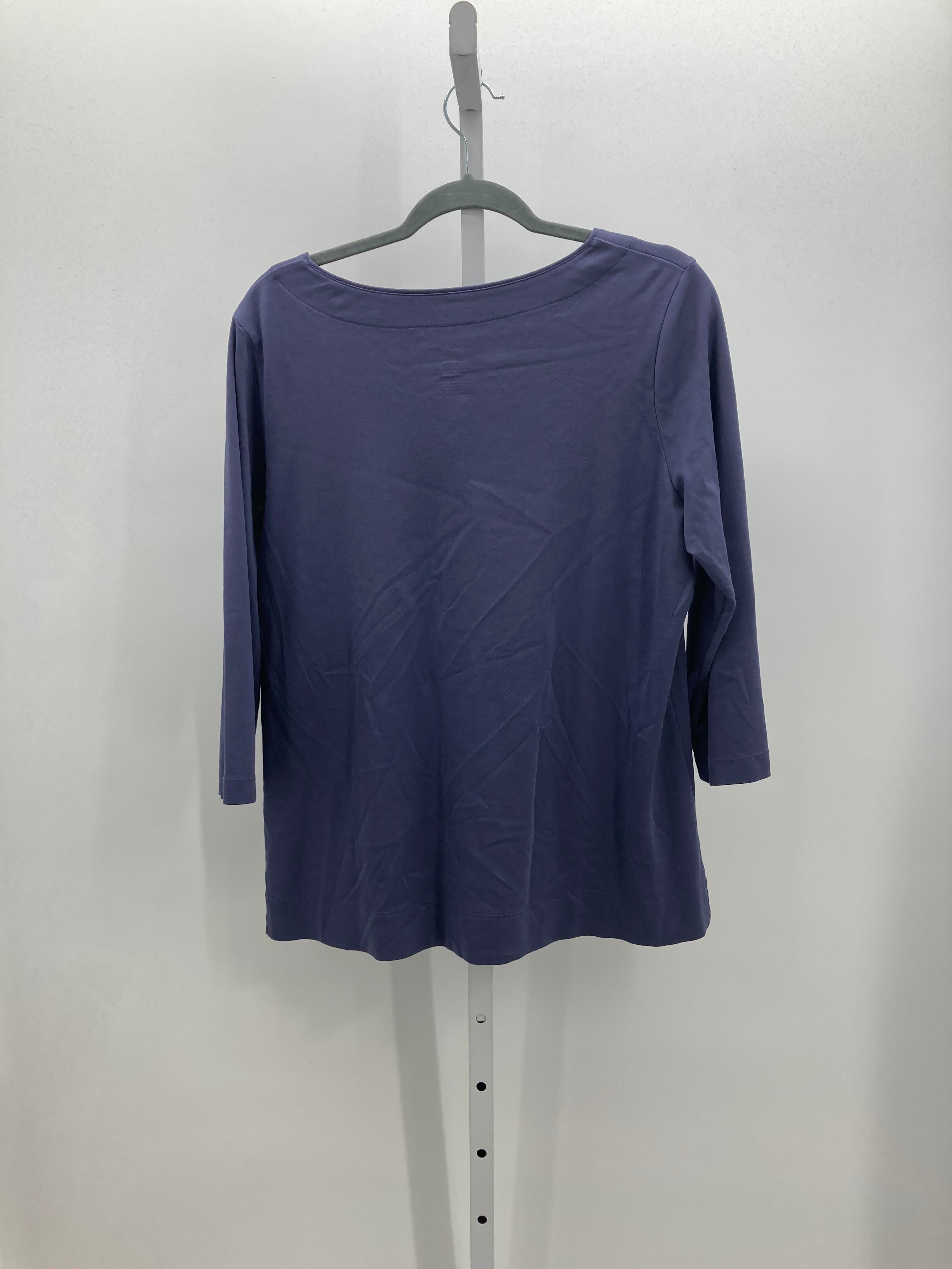LL Bean Size Large Misses 3/4 Sleeve Shirt